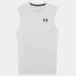UA HG Armour Comp LS- T-SHIRT BIANCO 1361522