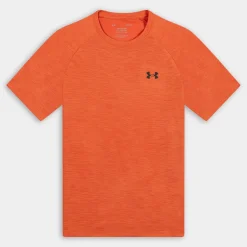 UA TECH TEXTURED SS- T-SHIRT FIRE/ARES RED 1382796