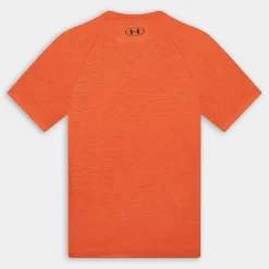 UA TECH TEXTURED SS- T-SHIRT FIRE/ARES RED 1382796
