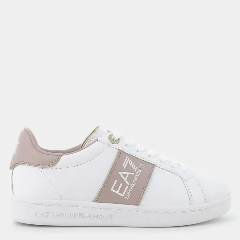 XK346- SNEAKERS WHITE+FAWN+GOLD X8X102