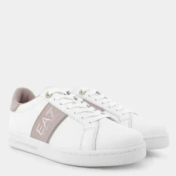 XK346- SNEAKERS WHITE+FAWN+GOLD X8X102