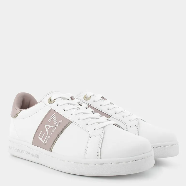 XK346- SNEAKERS WHITE+FAWN+GOLD X8X102