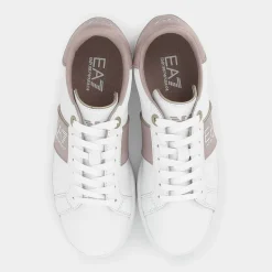 XK346- SNEAKERS WHITE+FAWN+GOLD X8X102