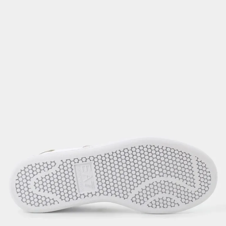 XK346- SNEAKERS WHITE+FAWN+GOLD X8X102