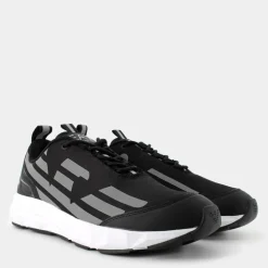 XK433- SNEAKERS BLACK+SILVER X8X217