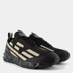 XK433- SNEAKERS TRIPLE BL+LIGHT GOLD X8X217