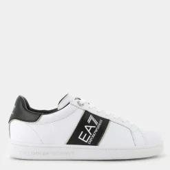 XK346- SNEAKERS WHITE+BLACK+GOLD X8X102.