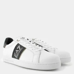 XK346- SNEAKERS WHITE+BLACK+GOLD X8X102.