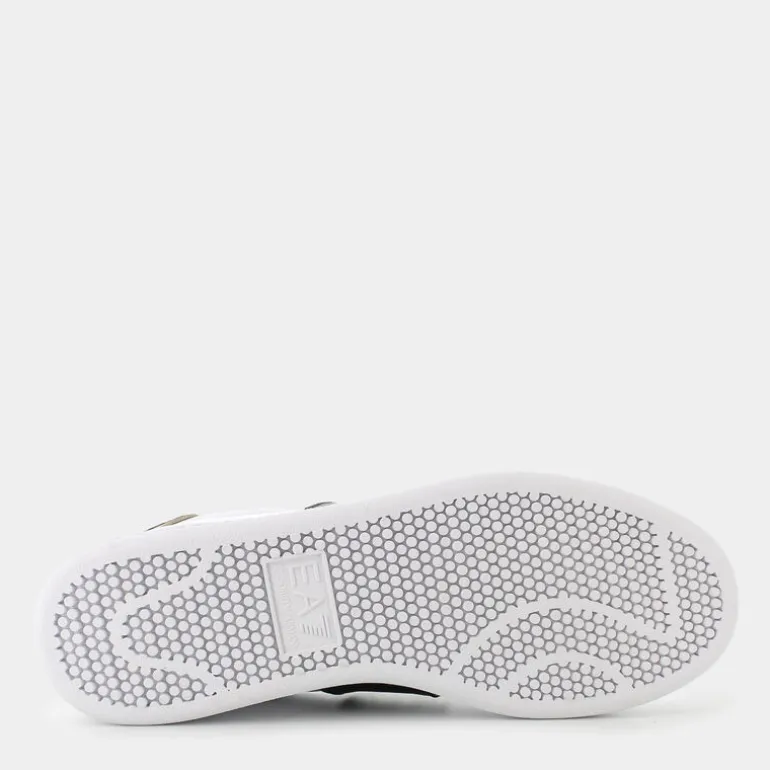 XK346- SNEAKERS WHITE+BLACK+GOLD X8X102.